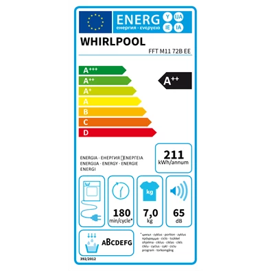 Whirlpool FFT M11 72B EE 7 kg hőszivattyús szárítógép Whirlpool FFT M11 72B EE 7 kg hőszivattyús szárítógép