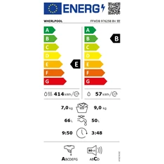 Whirlpool FFWDB 976258 BV EE 9 kg elöltöltős mosó-szárítógép Whirlpool FFWDB 976258 BV EE 9 kg elöltöltős mosó-szárítógép