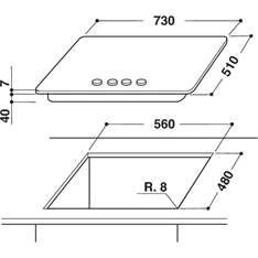 Whirlpool GMWL 628/IXL EE beépíthető gáz főzőlap Whirlpool GMWL 628/IXL EE beépíthető gáz főzőlap
