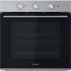 Whirlpool OMK38HU0X inox-fekete, beépíthető, sütőtér: 71 liter, grill, légkeverés sütő