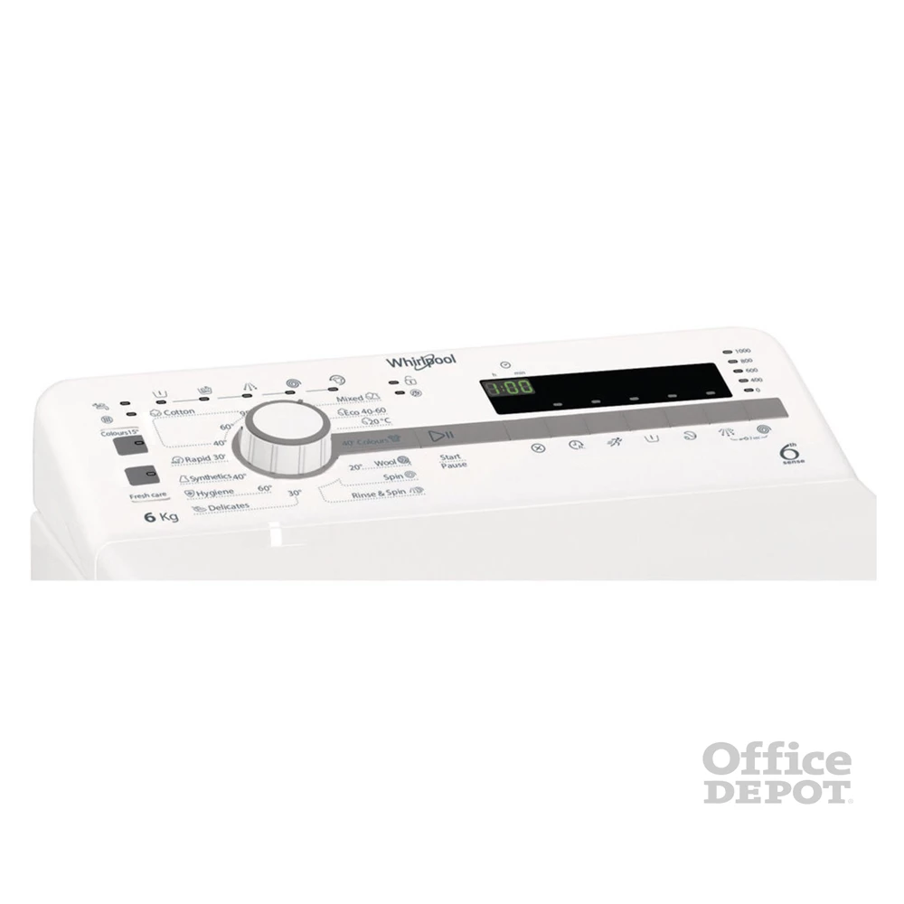 Whirlpool TDLR 6030S EU/N fehér, felültöltős, max.1000ford., 6 kg, mosógép