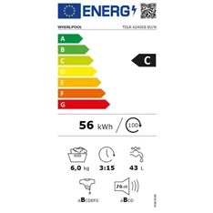 Whirlpool TDLR 6240SS EU/N 6 kg felültöltős mosógép (Használt - B) Whirlpool TDLR 6240SS EU/N 6 kg felültöltős mosógép (Használt - B)