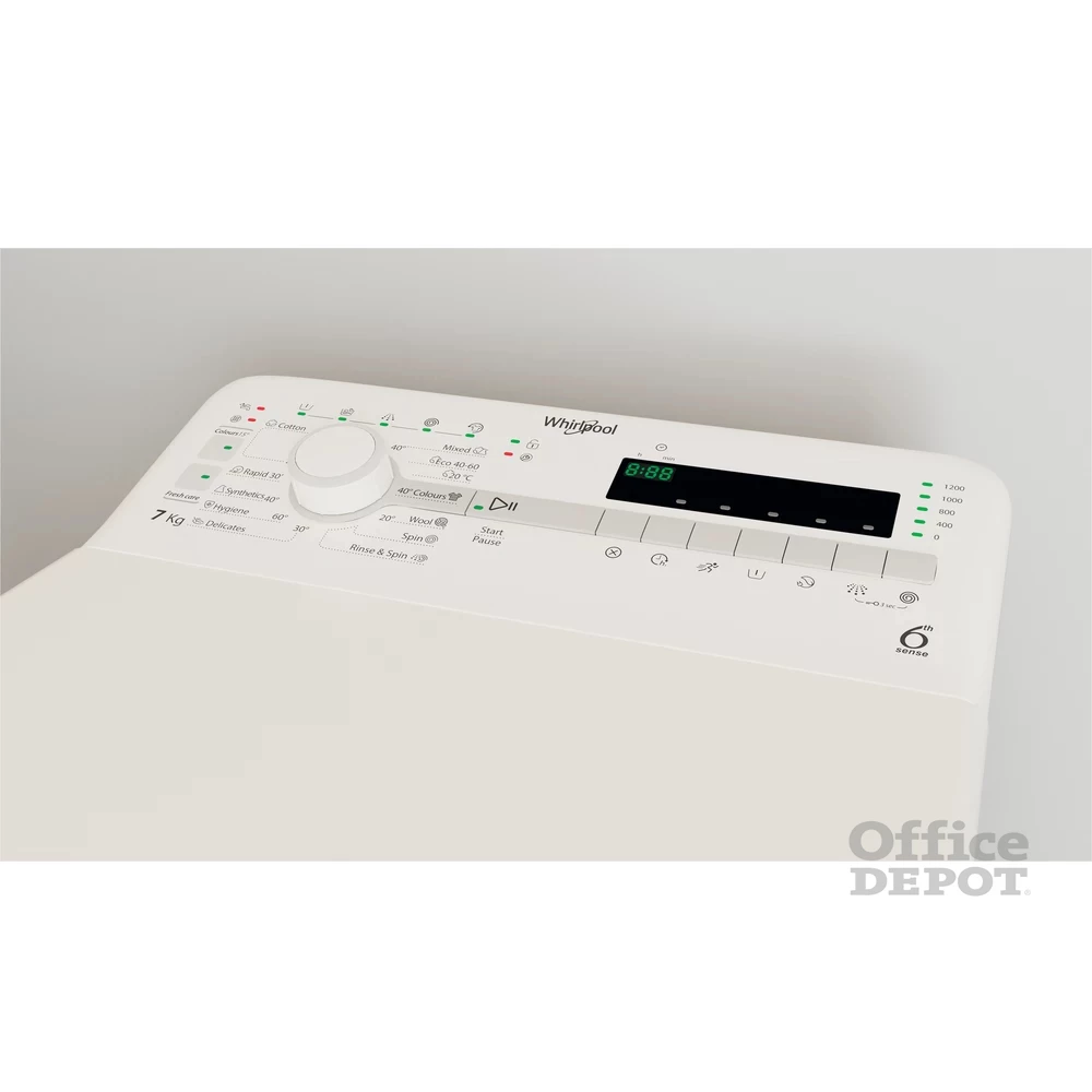 Whirlpool TDLR 7220SS EU/N fehér, felültöltős, max.1200ford., 7 kg, mosógép