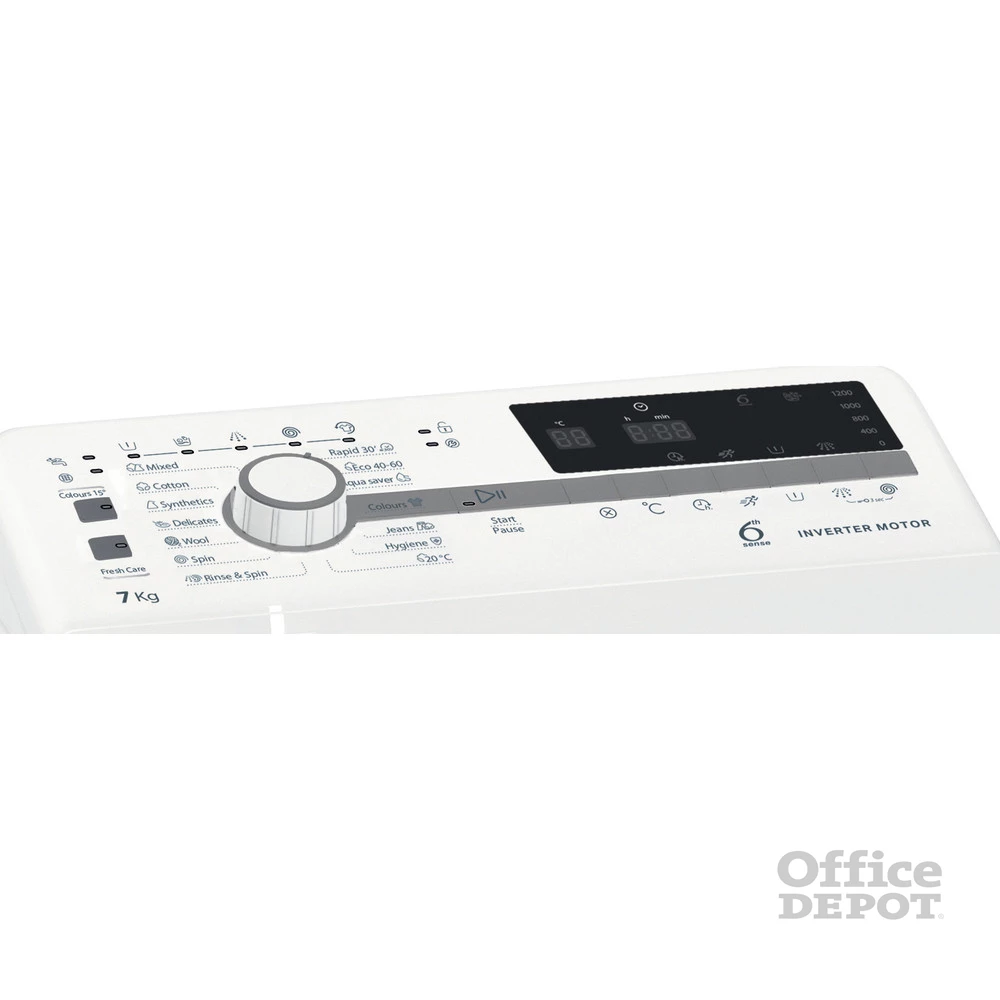 Whirlpool TDLR 7221BS EU/N fehér, felültöltős, max.1200ford., 7 kg, mosógép