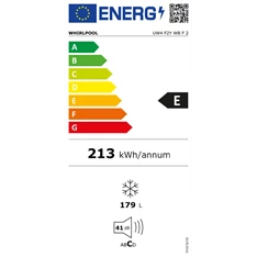 Whirlpool UW4 F2Y WB F 2 fehér, Fagyasztó:17L, No frost fagyasztószekrény