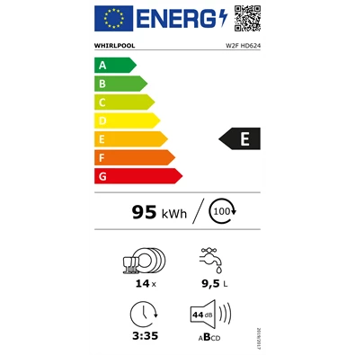 Whirlpool W2F HD624 14 terítékes mosogatógép Whirlpool W2F HD624 14 terítékes mosogatógép