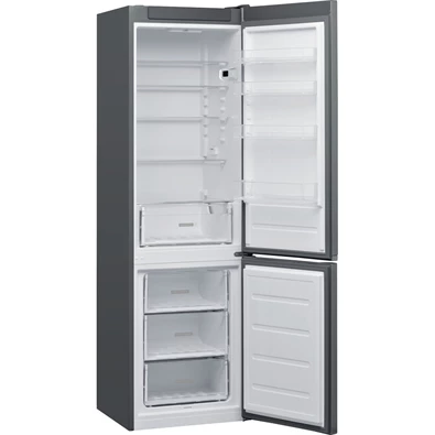 Whirlpool W5 921E OX 2 inox, alulfagyasztós, Hűtő:262L, Fagyasztó:111L, hűtőszekrény