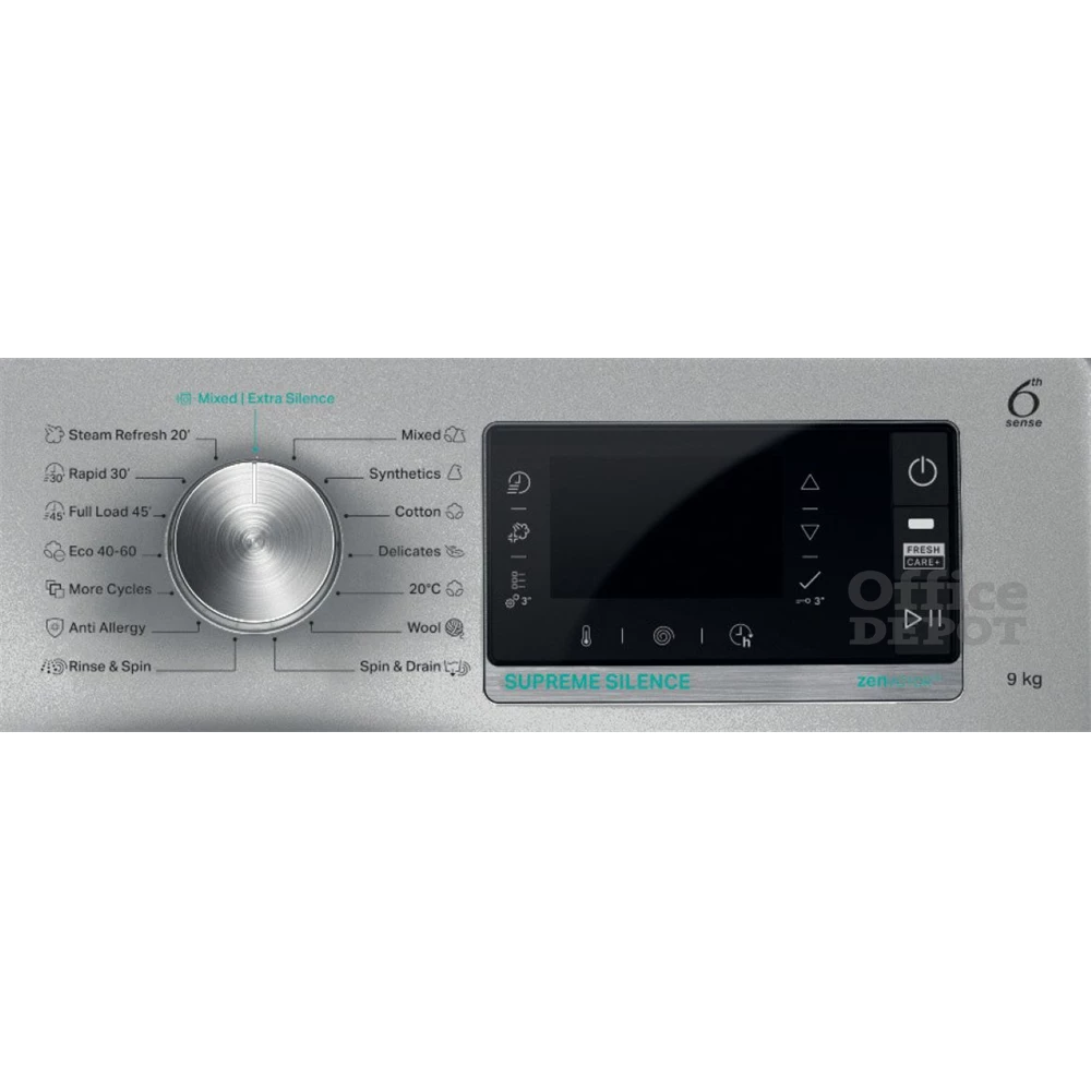 Whirlpool W6 W945SB EE inox 9 kg elöltöltős mosógép