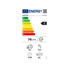 Whirlpool W7F HS41 fehér, programok száma: 8, szabadonálló, 15 terítékes mosogatógép 