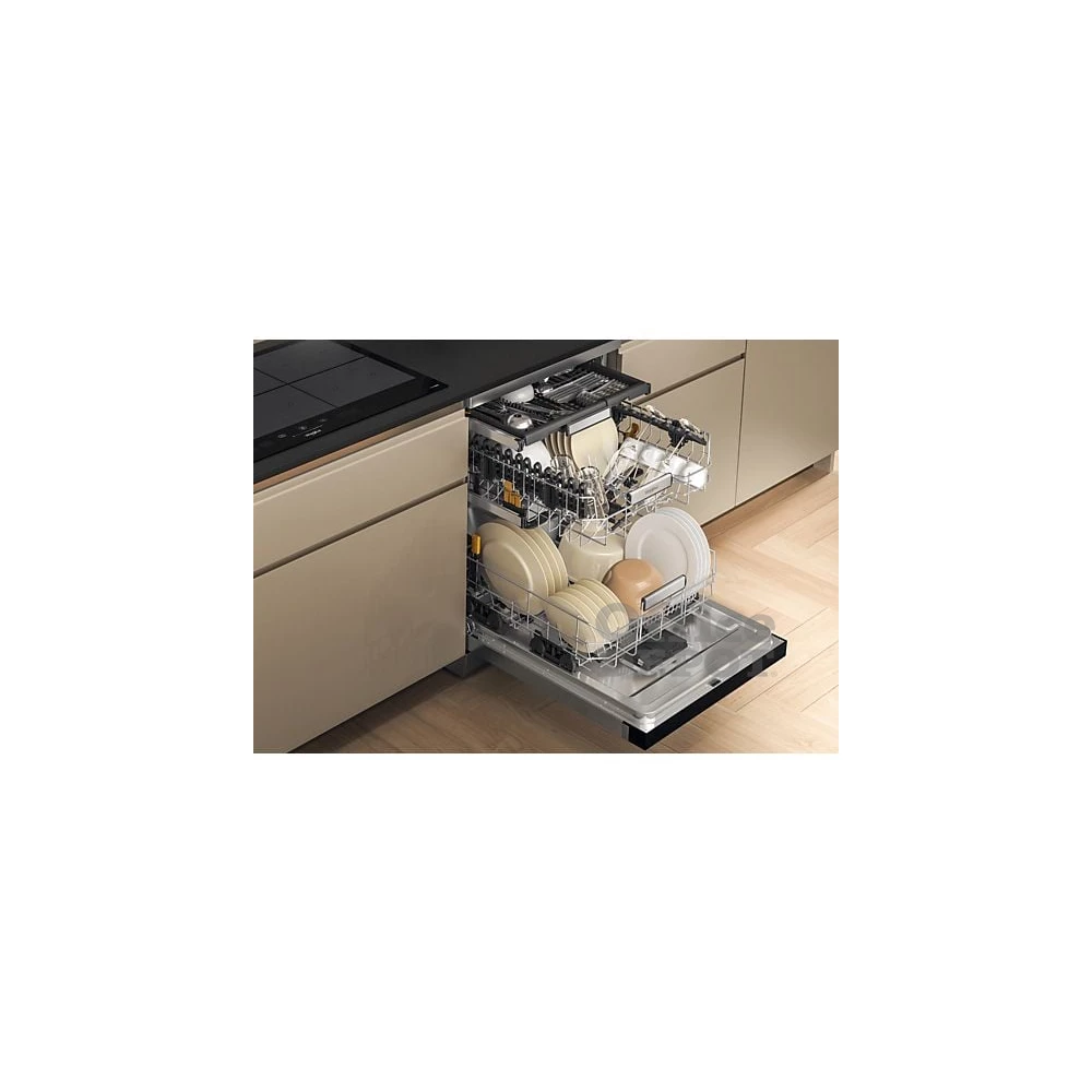 Whirlpool W7F HS51 X inox, programok száma: 8, szabadonálló, 15 terítékes mosogatógép 