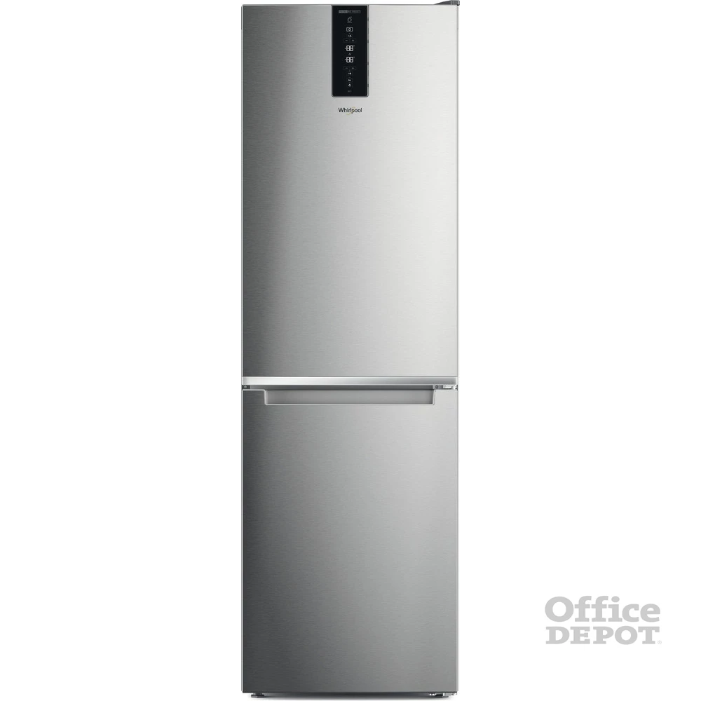 Whirlpool W7X 83T MX inox, alulfagyasztós, Hűtő:231L, Fagyasztó:104L, No frost hűtőszekrény