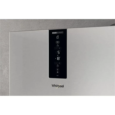 Whirlpool W7X 94T SX Total inox, alulfagyasztós, Hűtő:263L, Fagyasztó:104L, No frost hűtőszekrény