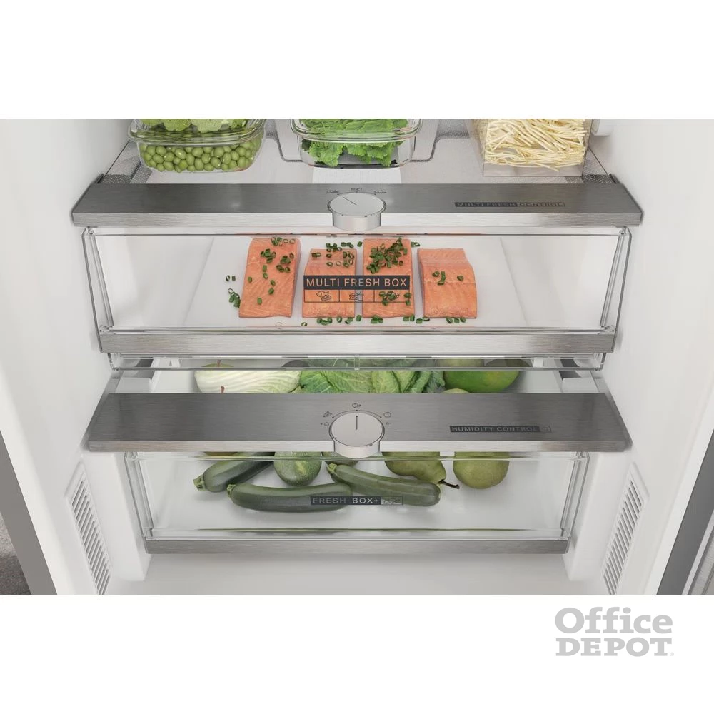 Whirlpool W7X 94T SX Total inox, alulfagyasztós, Hűtő:263L, Fagyasztó:104L, No frost hűtőszekrény