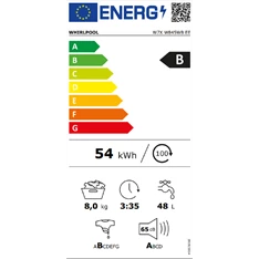Whirlpool W7X W845WB EE 8 kg elöltöltős mosógép Whirlpool W7X W845WB EE 8 kg elöltöltős mosógép