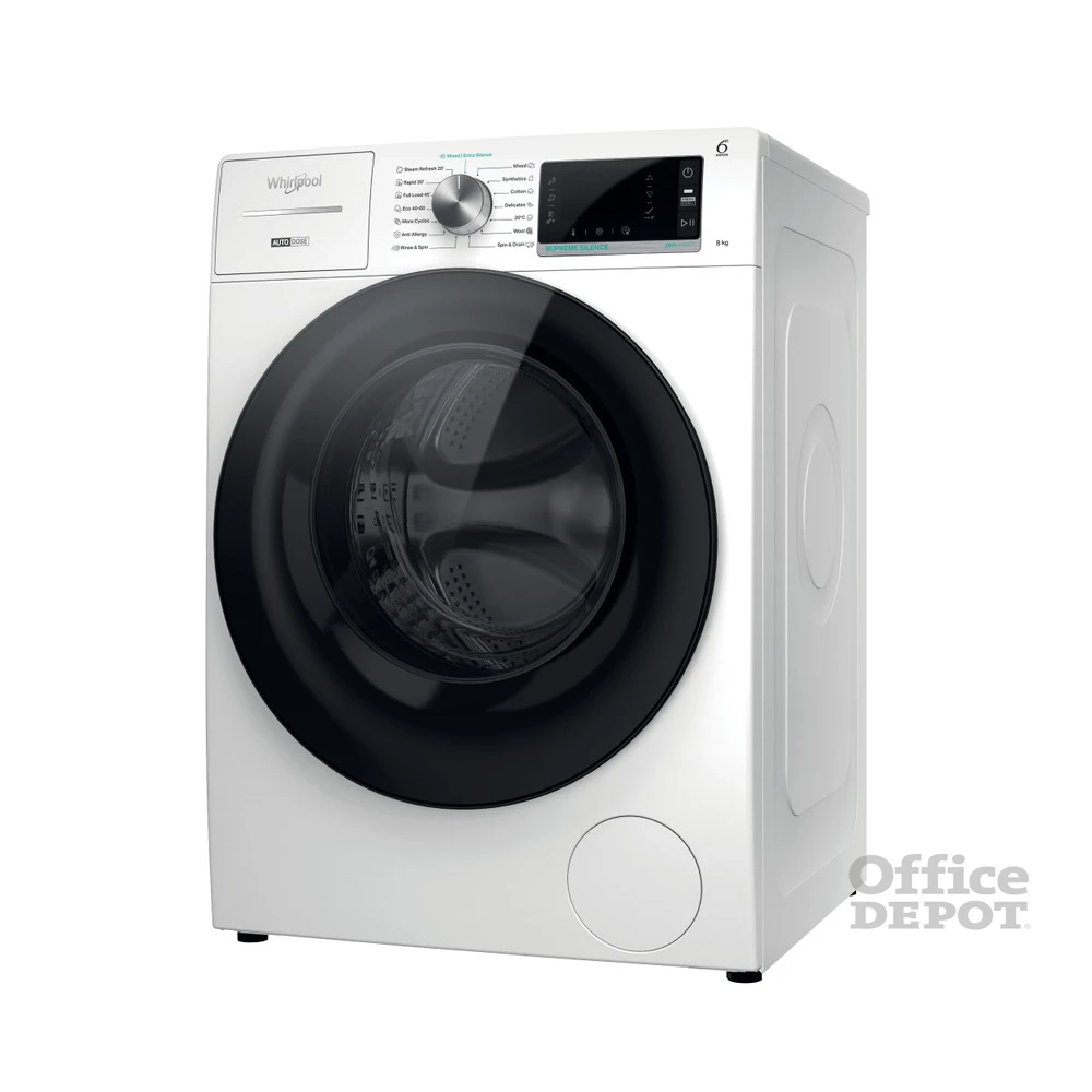 Whirlpool W7X W845WB EE fehér, elöltöltős, max.1400ford., 8 kg, mosógép