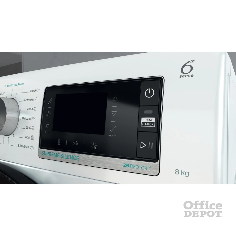 Whirlpool W7X W845WB EE fehér, elöltöltős, max.1400ford., 8 kg, mosógép