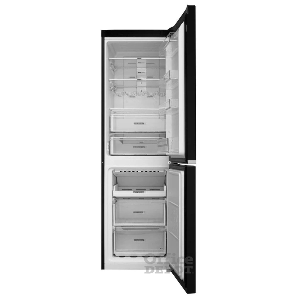 Whirlpool W7 821O K fekete, alulfagyasztós, Hűtő:239L, Fagyasztó:104L, Total No frost hűtőszekrény
