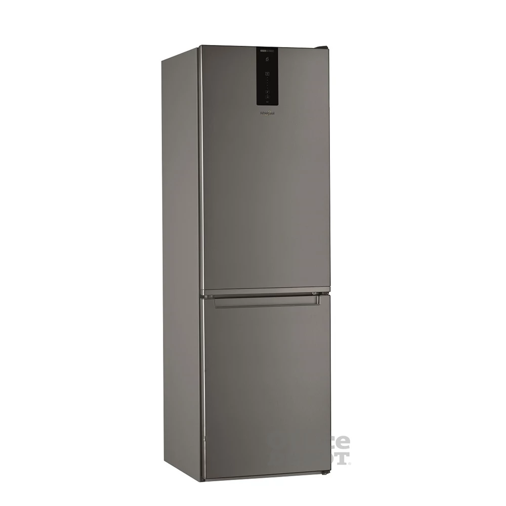 Whirlpool W7 821O OX inox, alulfagyasztós, Hűtő:239L, Fagyasztó:104L, No frost hűtőszekrény