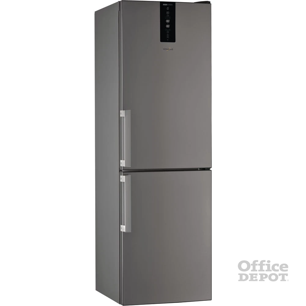 Whirlpool W7 831T OX H inox, alulfagyasztós, Hűtő:239L, Fagyasztó:104L, Total No frost hűtőszekrény