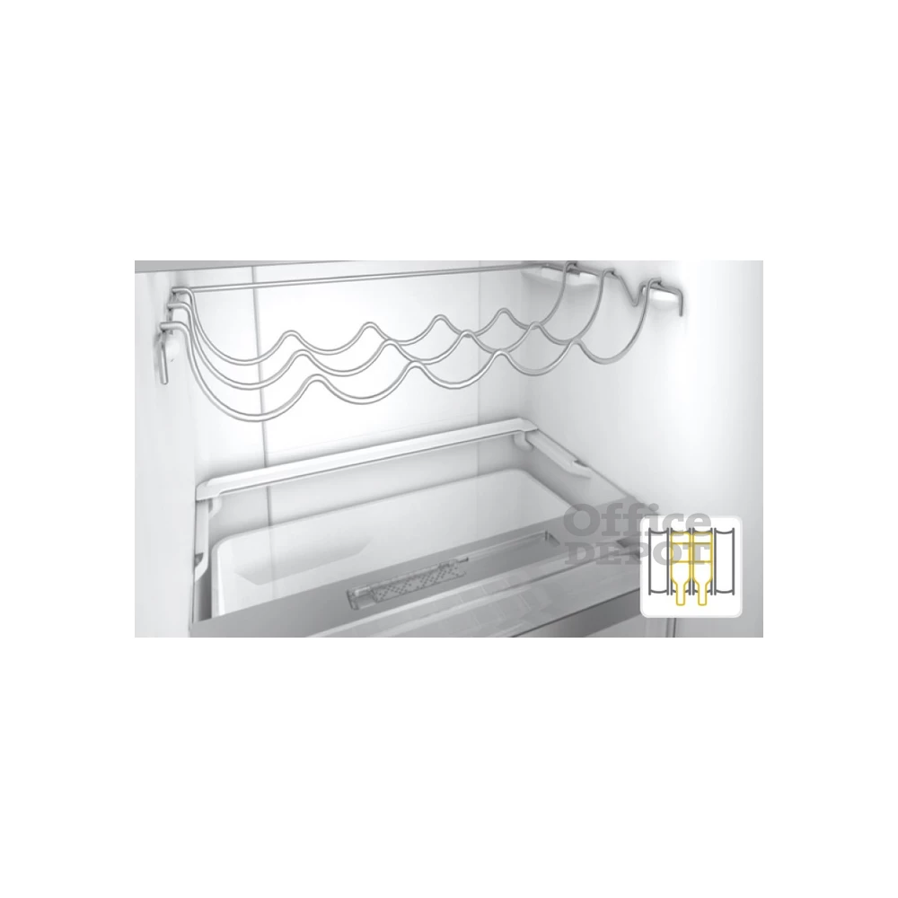 Whirlpool W7 831T OX H inox, alulfagyasztós, Hűtő:239L, Fagyasztó:104L, Total No frost hűtőszekrény