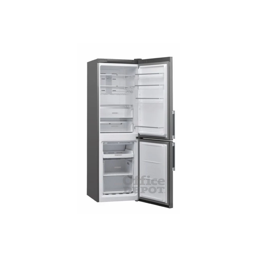 Whirlpool W7 831T OX H inox, alulfagyasztós, Hűtő:239L, Fagyasztó:104L, Total No frost hűtőszekrény