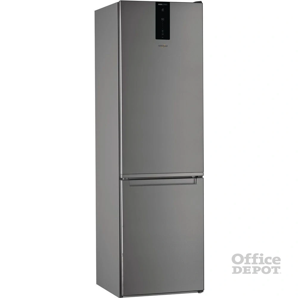 Whirlpool W7 921O OX inox, alulfagyasztós, Hűtő:254L, Fagyasztó:104L, No frost hűtőszekrény (Használt - B)