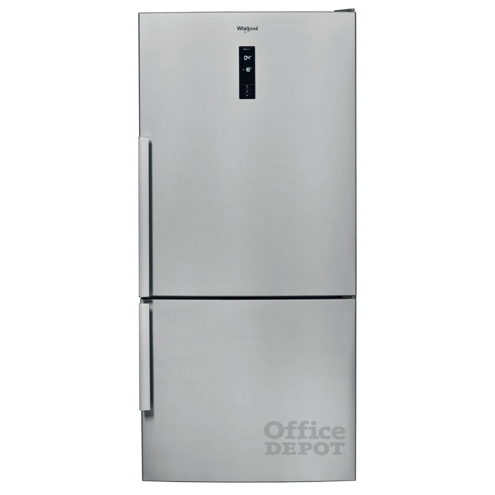 Whirlpool W84BE 72 X 2 inox, alulfagyasztós, Hűtő:407L, Fagyasztó:181L, Dual no frost hűtőszekrény