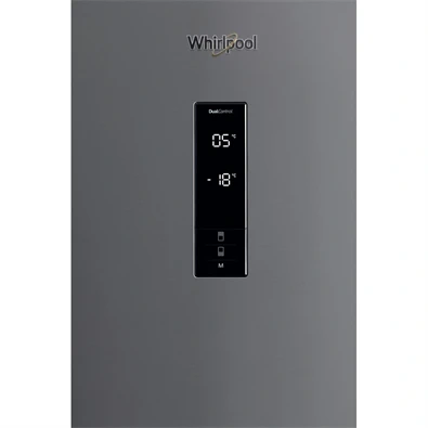 Whirlpool W84BE 72 X 2 inox, alulfagyasztós, Hűtő:407L, Fagyasztó:181L, Dual no frost hűtőszekrény
