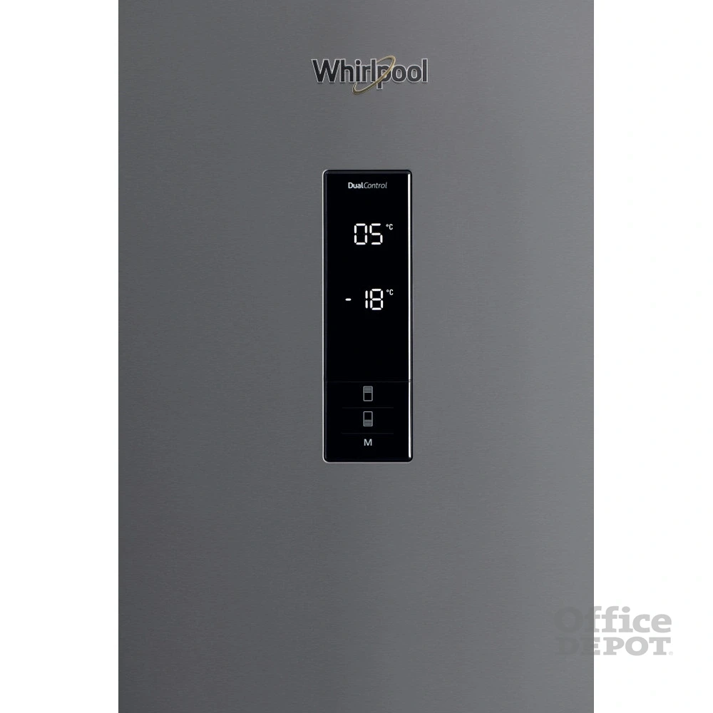 Whirlpool W84BE 72 X 2 inox, alulfagyasztós, Hűtő:407L, Fagyasztó:181L, Dual no frost hűtőszekrény