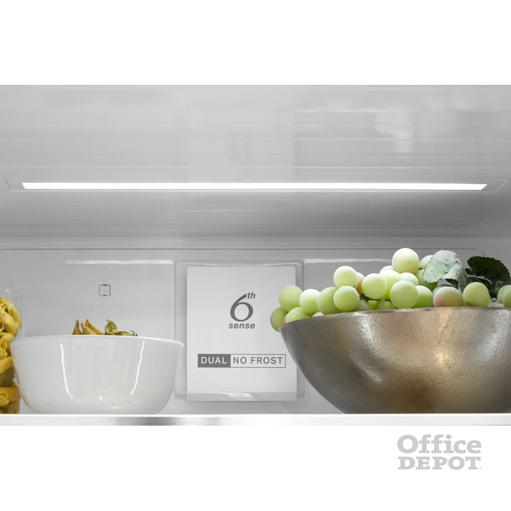 Whirlpool W84BE 72 X 2 inox, alulfagyasztós, Hűtő:407L, Fagyasztó:181L, Dual no frost hűtőszekrény