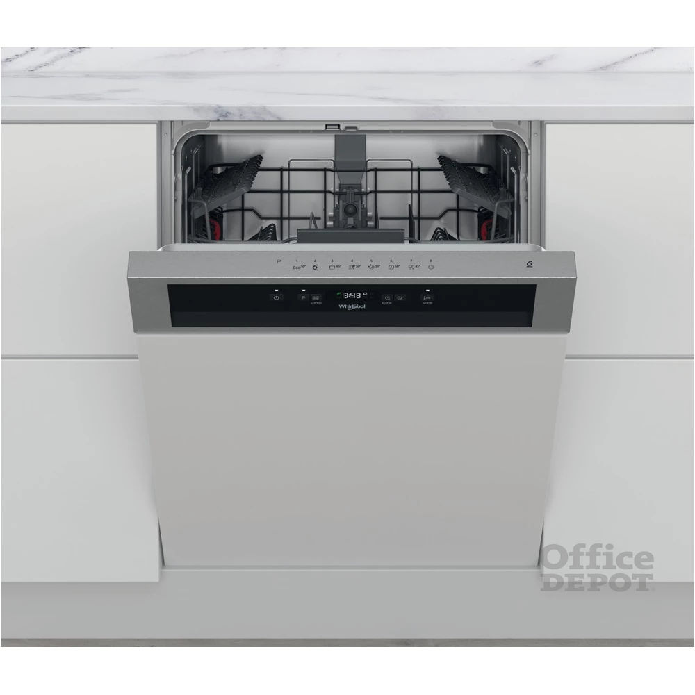 Whirlpool WBC 3C26 X programok száma: 8, beépíthető, 14 terítékes mosogatógép 