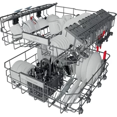 Whirlpool WBO 3T333 P 6.5 X beépíthető 14 terítékes mosogatógép Whirlpool WBO 3T333 P 6.5 X beépíthető 14 terítékes mosogatógép