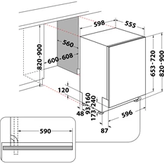 Whirlpool WCIO 3T341 PE beépíthető mosogatógép Whirlpool WCIO 3T341 PE beépíthető mosogatógép