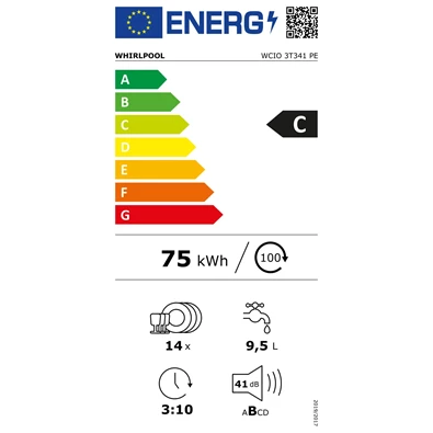 Whirlpool WCIO 3T341 PE beépíthető mosogatógép Whirlpool WCIO 3T341 PE beépíthető mosogatógép