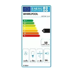 Whirlpool WCT 64 FLY X inox, aláépíthető, álkürtős, méret:53,4 cm, zajszint:54 dB, páraelszívó