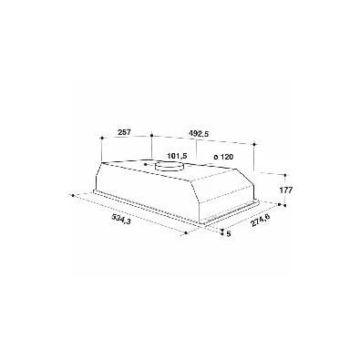 Whirlpool WCT 64 FLY X inox, aláépíthető, álkürtős, méret:53,4 cm, zajszint:54 dB, páraelszívó