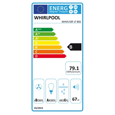 Whirlpool WHVS 93F LT BSS beépíthető ferdesíkú páraelszívó Whirlpool WHVS 93F LT BSS beépíthető ferdesíkú páraelszívó