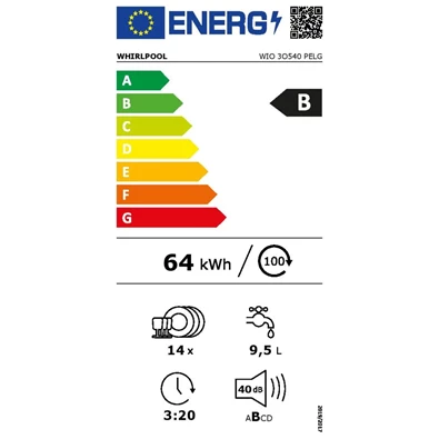 Whirlpool WIO 3O540 PELG beépíthető mosogatógép Whirlpool WIO 3O540 PELG beépíthető mosogatógép