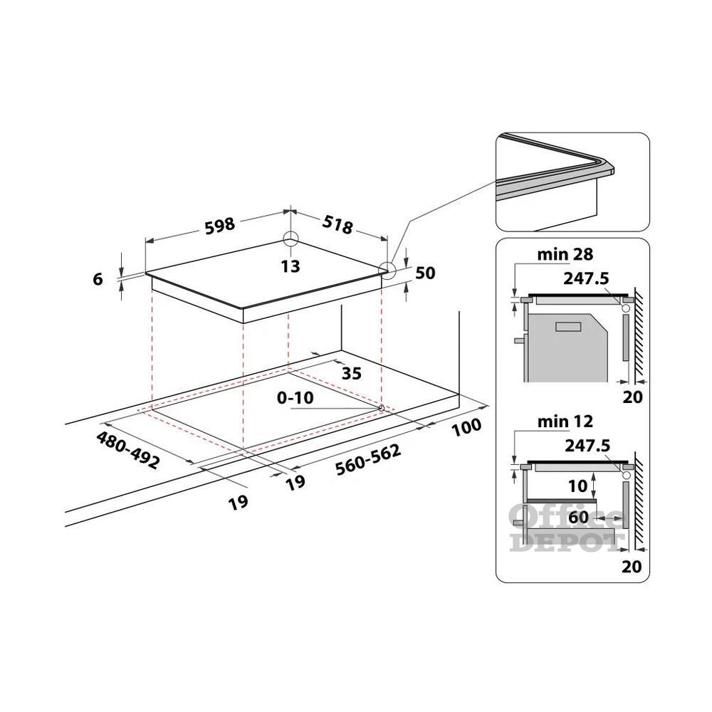 Whirlpool WL B5860 AL fekete, beépíthető, indukciós, főzőzóna: 4, beépíthető méret: 56cm, főzőlap