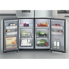 Whirlpool WQ9I MO1L inox, Side-by-Side, Hűtő:355L, Fagyasztó:237L, No frost hűtőszekrény