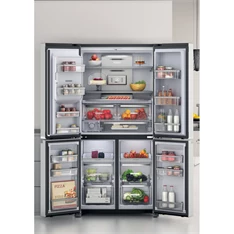 Whirlpool WQ9I MO1L inox, Side-by-Side, Hűtő:355L, Fagyasztó:237L, No frost hűtőszekrény