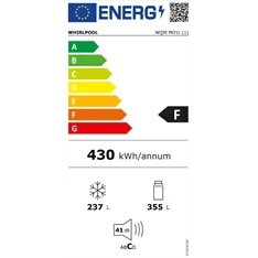 Whirlpool WQ9I MO1L inox, Side-by-Side, Hűtő:355L, Fagyasztó:237L, No frost hűtőszekrény