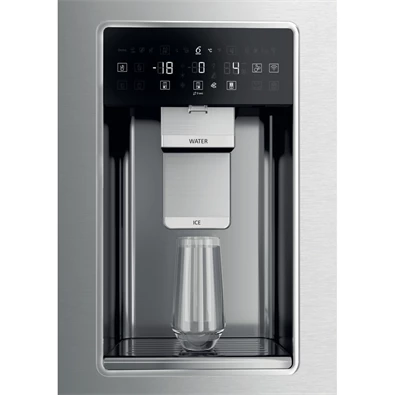 Whirlpool WQ9I MO1L inox, Side-by-Side, Hűtő:355L, Fagyasztó:237L, No frost hűtőszekrény