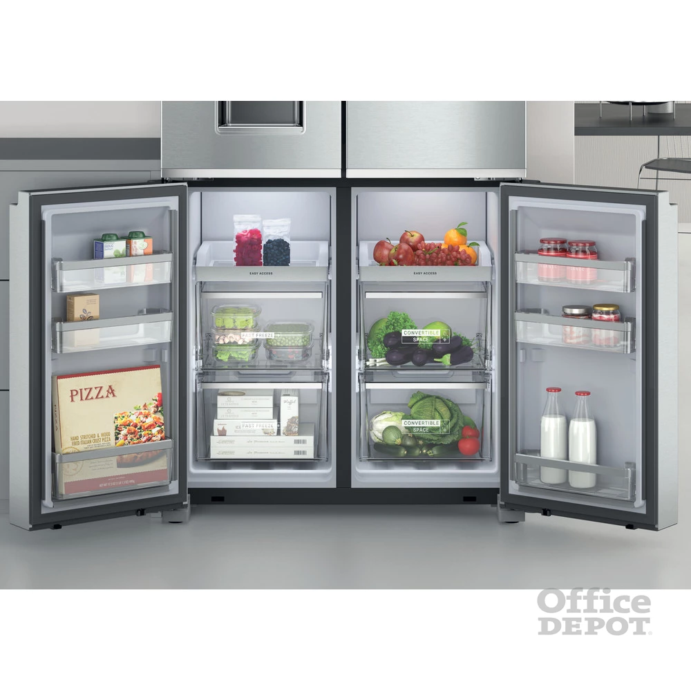 Whirlpool WQ9I MO1L inox, Side-by-Side, Hűtő:355L, Fagyasztó:237L, No frost hűtőszekrény