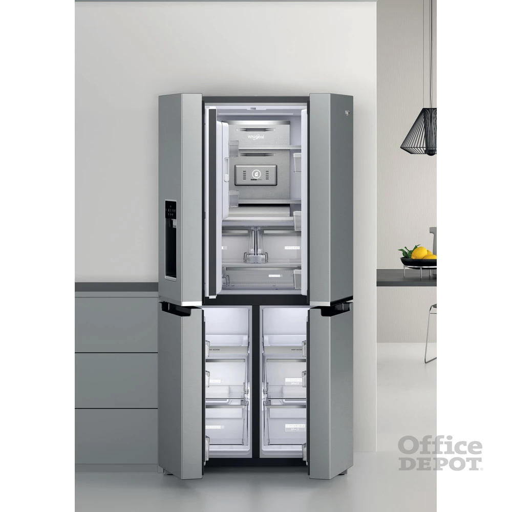 Whirlpool WQ9I MO1L inox, Side-by-Side, Hűtő:355L, Fagyasztó:237L, No frost hűtőszekrény