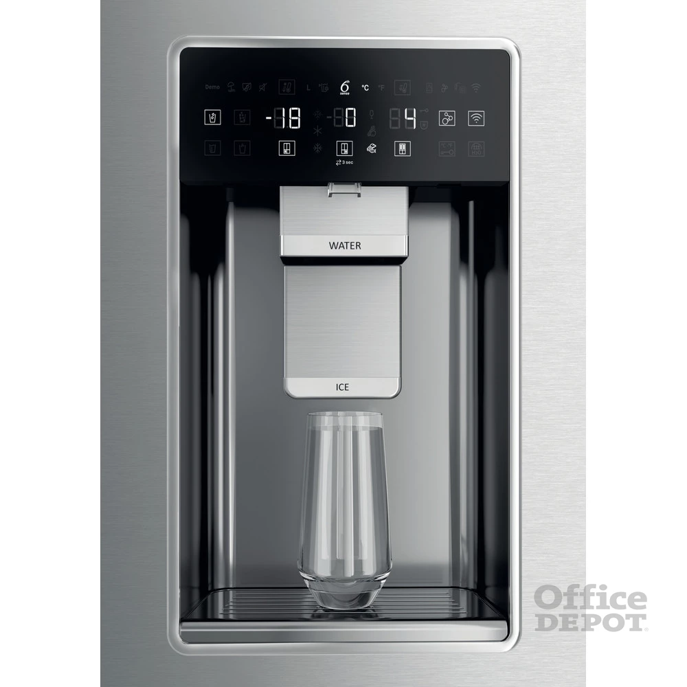 Whirlpool WQ9I MO1L inox, Side-by-Side, Hűtő:355L, Fagyasztó:237L, No frost hűtőszekrény
