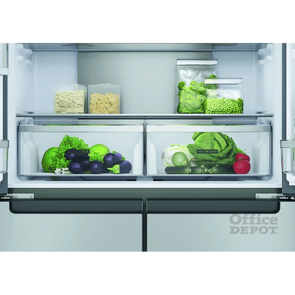 Whirlpool WQ9 U2L EF inox, Side-by-Side, Hűtő:388L, Fagyasztó:206L, hűtőszekrény