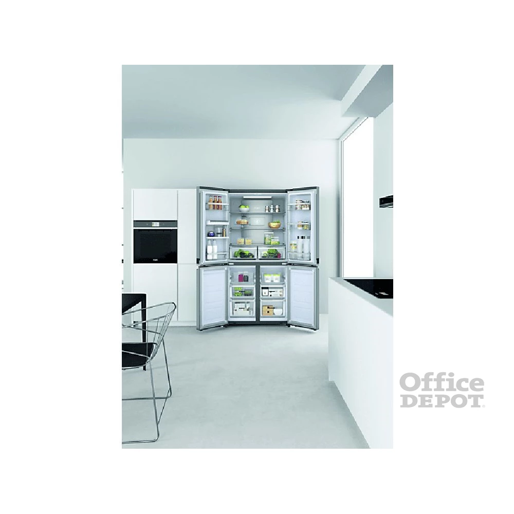 Whirlpool WQ9 U2L EF inox, Side-by-Side, Hűtő:388L, Fagyasztó:206L, hűtőszekrény