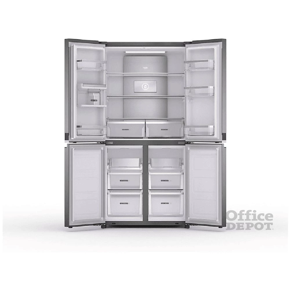 Whirlpool WQ9 U2L EF inox, Side-by-Side, Hűtő:388L, Fagyasztó:206L, hűtőszekrény
