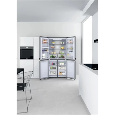 Whirlpool WQ9 U2L inox, Side-by-Side, Hűtő:388L, Fagyasztó:206L, Total No frost hűtőszekrény
